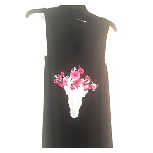 New with tags Peach Love bull skull black dress